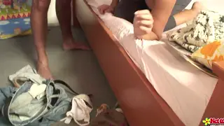 Petite European Teen Takes Facial After Doggystyle and Riding
