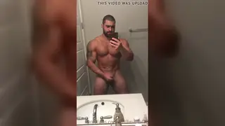 Muscular Hunk Delivers Intense Solo Handjob Session