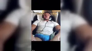 Muscular Jock Flashes His Bulge Outdoors