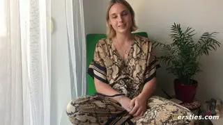 Blonde European Teen Masturbates in Bathtub