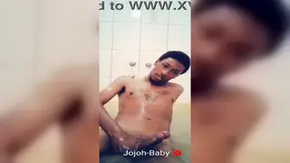 Tattooed Latino Works His Cock in Solo Handjob