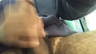 Muscular Arab Hunk Strokes Massive Cock on Webcam