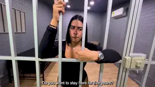 Curvy Latina MILF Fucks Police Officer in Prison Roleplay