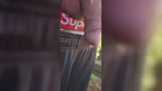 Mature Daddy Strokes Monster Cock on Nude Beach