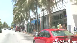 Passenger Rides Hard Cock in Moving Car