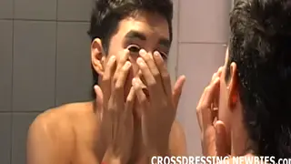 Slim Amateur Explores Lingerie Fetish for First Time