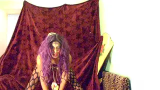 Inked Goth Stripper Teases in a Slow Striptease