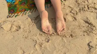 Petite European MILF Teases on the Beach in Oil