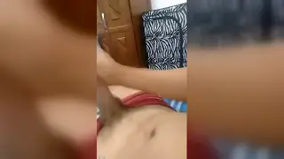 Latino Amateur Strokes His Big Cock Solo