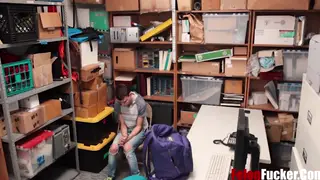 Uniformed Cop Bends Over Mature Stepdad at His Desk