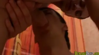 Twink Surrounded by Cocks Takes Loads on Face and in Mouth