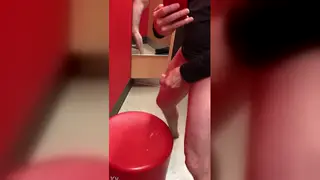 Mature Daddy Finishes With Handjob in Dressing Room