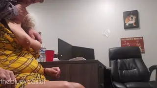 Curvy Blonde MILF Delivers Deepthroat In Office Setting
