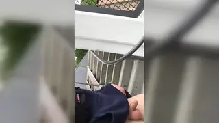 Muscular European Guy Shows Off Outdoors While Being Jerked