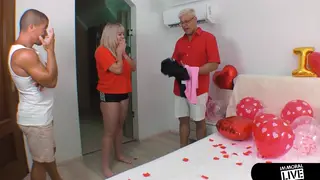 Blonde Bombshell Dominates Valentine's Day With Toy Play