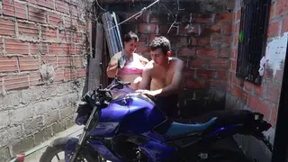 Brunette MILF Lets Neighbor Fuck Her Big Ass Outdoors