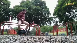 European Stud Releases Load Outdoors in Public Park