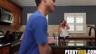 Petite MILF Gives a Deep Blowjob in POV