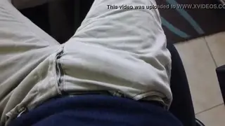 Solo Guy Strokes in Tight Jeans Until Explosion