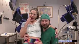Petite Brunette Endures Doctor's Latex Exam in Hospital POV