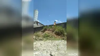 Exhibitionist Strips Naked on Outdoor Ground