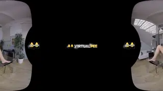 Blonde European Gapes Wide and Pisses in VR POV