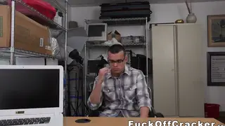 Office Worker Takes a Massive Black Cock Bareback at His Desk