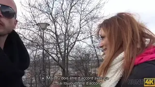 Redhead Gives Stranger a Blowjob Outdoors in POV