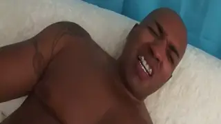 Brunette MILF Rides a Massive Cock on the Couch