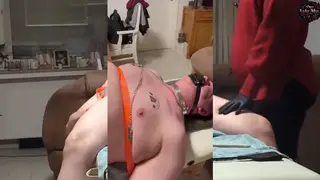 European Mistress Torments Bound Slave With Clamps