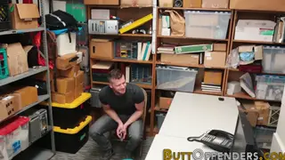Caught Shoplifter Pays With a Sloppy Blowjob and Facial