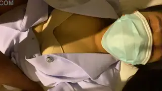 Asian Nurse Fucks Her Boyfriend on a Hospital Bed
