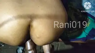 Indian Teen Rides Older Lover with Toy Play