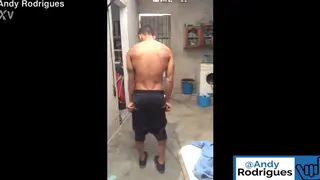 Muscular Hunk Strokes His Thick Shaft in Solo Session
