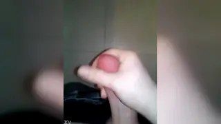 Teen Twink Jerks Off in a Public Bathroom