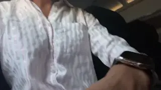 Ebony Teen Masturbates Hairy Pussy in Public Club Setting