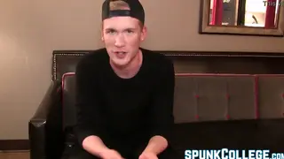 Muscular Teen Jock Strokes His Big Cock to a Hot Cumshot