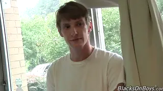 Slender Guy Takes a Thick Black Cock Deep Inside