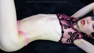 Skinny European MILF Teases Stretched Navel in Lingerie