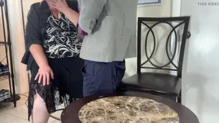 Blonde BBW MILF Services BBC in Office Threesome with Boss