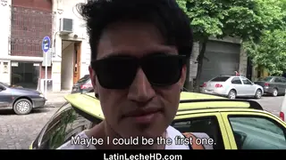 Latino Guy Takes a Stranger's Raw Cock Outside POV