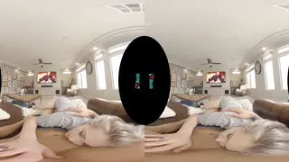 Blonde Petite Rides Her Partner in Slow Motion