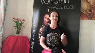 European Brunette Shows How to Bind Male Genitals in POV
