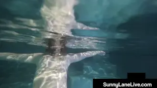 Blonde MILF Deepthroats Underwater While Pissing