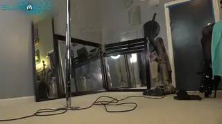Brunette MILF Vacuums in Hobble Boots and Stockings