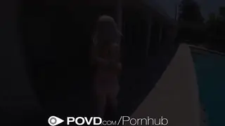 Petite Blonde Takes Lubed Thickness Deep in POV