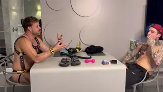 Inked Latino Dominates Older Partner with Deep Throat and Raw Sex