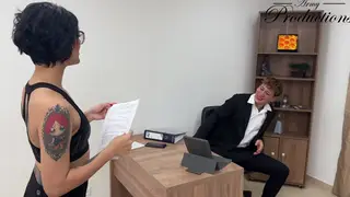 Petite Latina Secretary Takes Her Boss Deep at the Desk