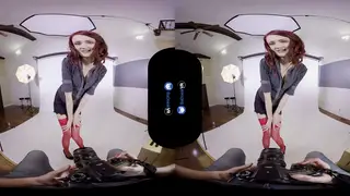 Redhead Petite Rides Hard in VR Photo Session