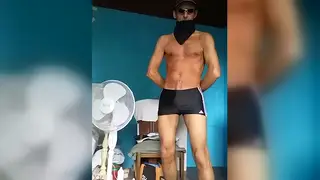 Solo Guy Strokes His Massive Cock to Climax